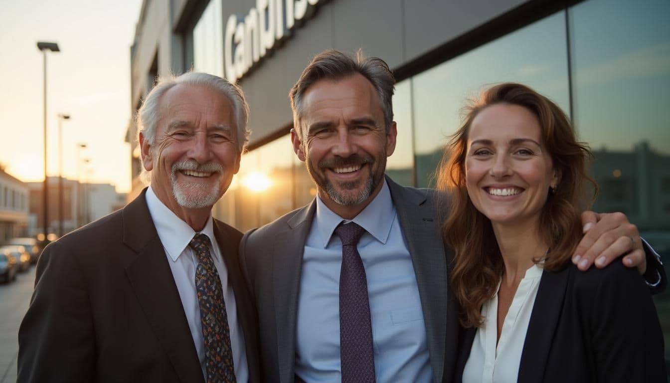 3 Unternehmer, die lächeln